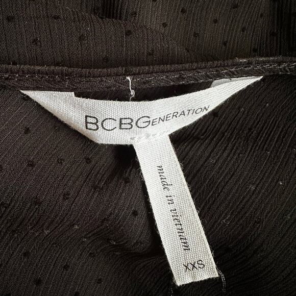 NEW Sheer Black Polka Dot Long Sleeve Bodysuit Ruffle Cocktail Party Holiday - Picture 3 of 8